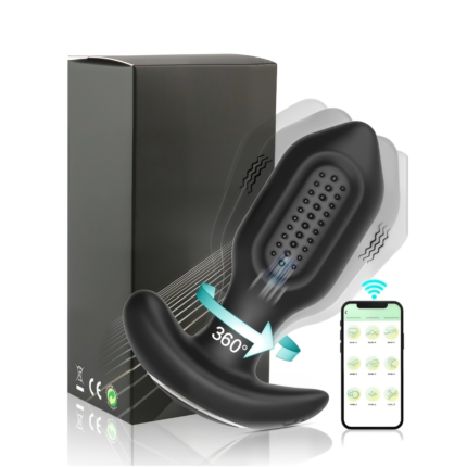 Anal plug training kit, remote APP controlled vibrating silicone anal plug prostate massager, anal vibrator, 10 vibration modes, adult sex toy for men and women.